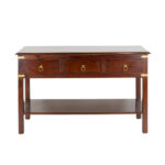 POTTERY BARN Cherry 3 Drawer Console Table