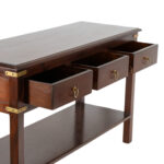 POTTERY BARN Cherry 3 Drawer Console Table - Image 4