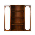Wood and Glass Door Cabinet with Brass Hardware - Image 2