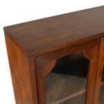Wood and Glass Door Cabinet with Brass Hardware - Image 4