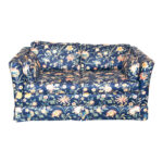 Loveseat in Blue Floral Upholstery