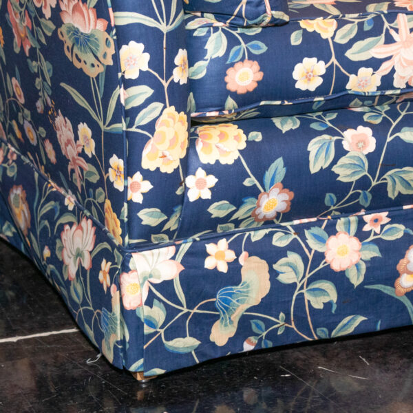 Sofa in Blue Floral Upholstery - Image 4