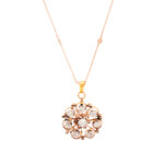 2.93 Carat Total Weight Antique Victorian Pendant Brooch in 14 Karat Gold