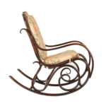 Bentwood Cane Rocker with Floral Upholstery - Image 5