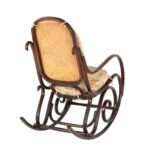 Bentwood Cane Rocker with Floral Upholstery - Image 6