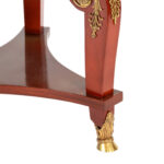 Round Hall Table with Ornate Gold Trim and Ram Head Swag - Image 5