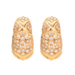 Pair of 3 Carat Total Weight Diamond Scarab Earrings in 14 Karat Gold