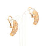 Pair of 3 Carat Total Weight Diamond Scarab Earrings in 14 Karat Gold - Image 2