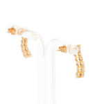 Pair of Diamond Wave Drop Earrings in 14 Karat Gold - Image 3