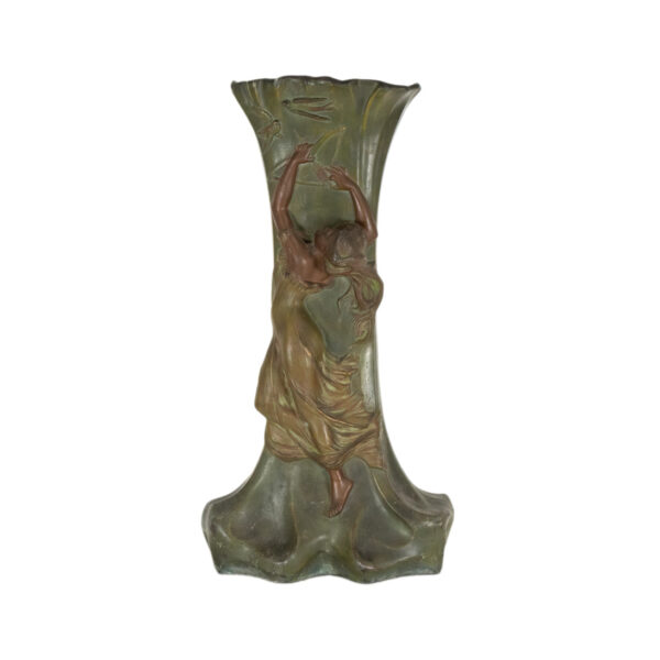 Vintage Italian Spelter Umbrella Stand with a Dancing Figure - Image 1