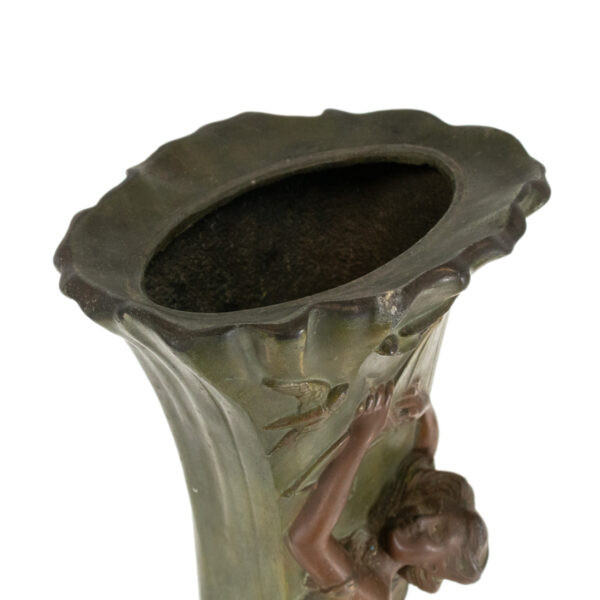 Vintage Italian Spelter Umbrella Stand with a Dancing Figure - Image 3