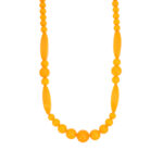 Vintage Bakelite ‘Butterscotch’ Long Beaded Necklace