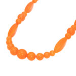 Vintage Bakelite Orange Long Beaded Necklace - Image 2