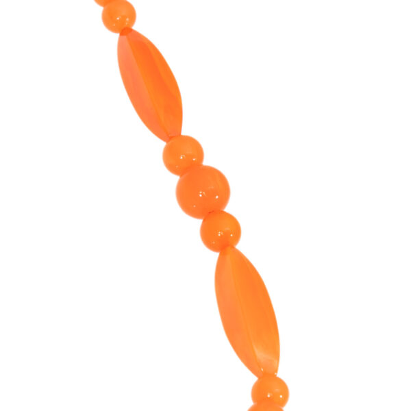 Vintage Bakelite Orange Long Beaded Necklace - Image 3