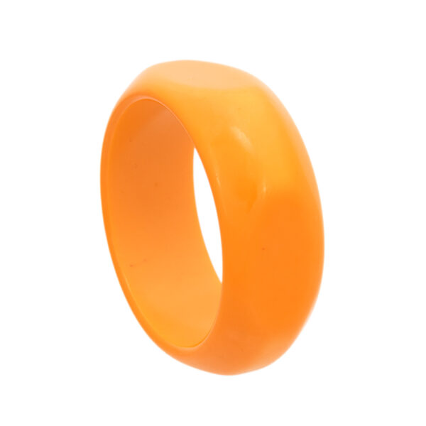 Vintage Bakelite Wide Tapered Bangle in Yellow - Image 2