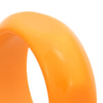 Vintage Bakelite Wide Tapered Bangle in Yellow - Image 3