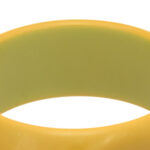 Vintage Bakelite Wide Tapered Bangle in Olive - Image 3