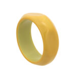 Vintage Bakelite Wide Tapered Bangle in Olive - Image 4