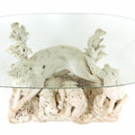 Glass Top White Wolf Coffee Table - Image 5