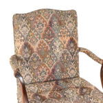 CENTURY Wood Framed Armchair with Tapestry Style Upholstery - Image 3