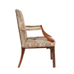 CENTURY Wood Framed Armchair with Tapestry Style Upholstery - Image 6