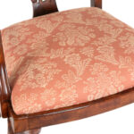 Chippendale Wood Framed Armchair in Custom Pink Floral Upholstery - Image 4