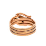 Antique Victorian Snake Ring with Diamond Accent in 10 Karat Gold - Image 4