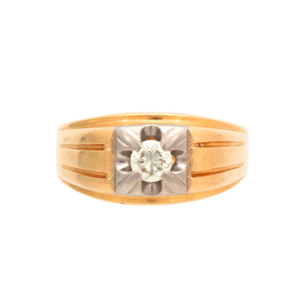 Diamond Ring in Two Tone 14 Karat Gold - Image 1
