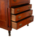 Antique 4 Drawer Dresser with Pencil Inlay and Column Accents - Image 6