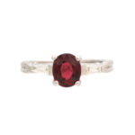 Garnet and Diamond Ring in 14 Karat Gold