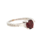 Garnet and Diamond Ring in 14 Karat Gold - Image 3