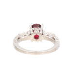 Garnet and Diamond Ring in 14 Karat Gold - Image 4