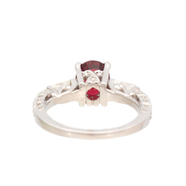 Garnet and Diamond Ring in 14 Karat Gold - Image 4