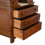Antique Victorian Walnut Three Drawer Chest with Mirror - Image 6
