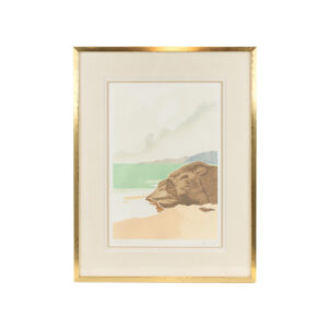 Vintage BARBARA NEWCOMB “Big Rock” Limited Edition Color Etching