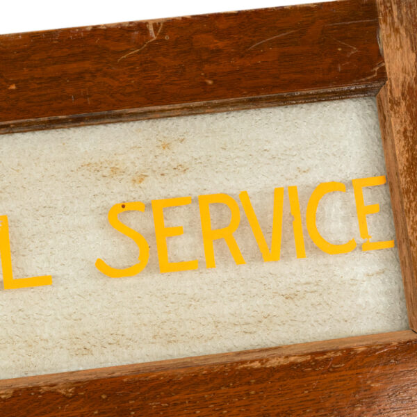 Vintage “Full Service” Transom Wood Framed Window Sign - Image 3