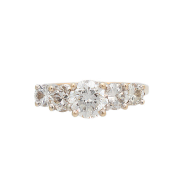 1.3 Carat Total Weight Diamond Engagement Ring in 14 Karat Gold - Image 1