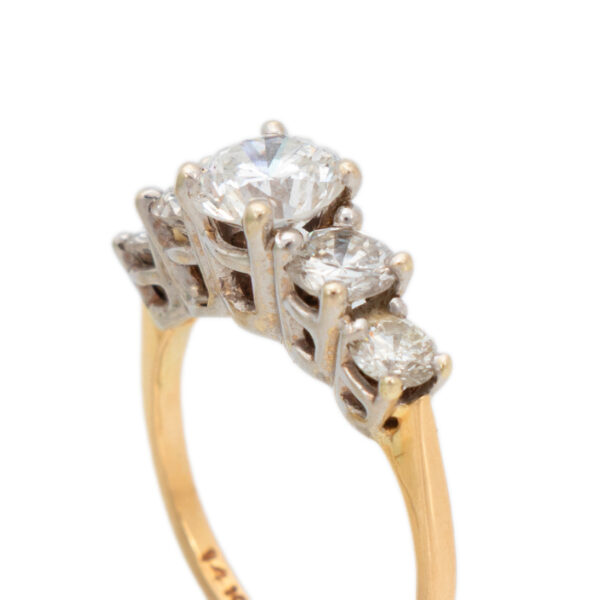 1.3 Carat Total Weight Diamond Engagement Ring in 14 Karat Gold - Image 2