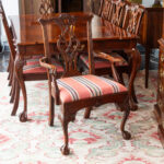 HENREDON Rittenhouse Square Dining Table with Leaves and 9 Chairs - Image 7