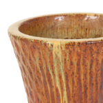 CAMPANIA Planter with Underplate in Orange and Brown Drip Glaze - Image 2