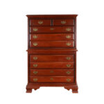 Vintage Cherry 6 Drawer Highboy Dresser