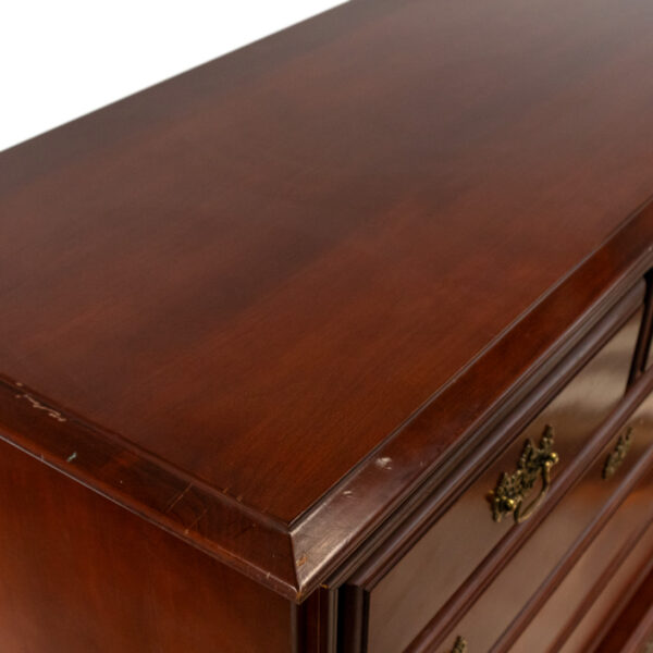 Vintage Cherry 6 Drawer Highboy Dresser - Image 4