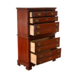 Vintage Cherry 6 Drawer Highboy Dresser - Image 6