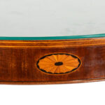 Mahogany Demilune Table with Medallion Inlay - Image 3