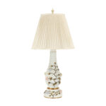 Vintage Meissen Style Floral Snowball Vase Lamp