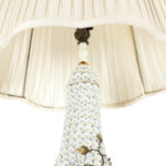 Vintage Meissen Style Floral Snowball Vase Lamp - Image 5