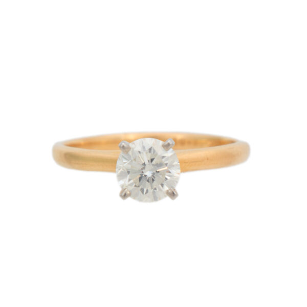 1.01 Carat Solitaire Diamond Engagement Ring in 14 Karat Gold - Image 1