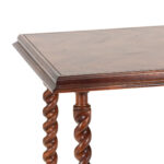 Chevron Pattern Top End Table on Spiral Legs - Image 3