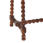 Chevron Pattern Top End Table on Spiral Legs - Image 4
