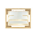 Vintage White Painted Mirrored Wall Shelf